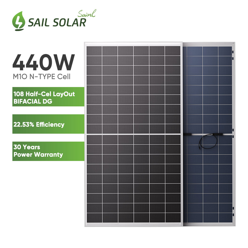 Modul fotovoltaic cu panou solar Topcon tip N 420Wp 425Wp 430Wp 435Wp 440Wp pentru uz casnic