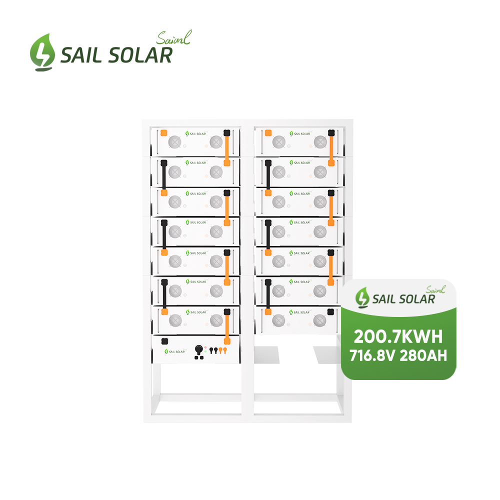 Baterie litiu de înaltă tensiune SAIL SOLAR 563.2V 716.8V 280Ah 150kwh 200kwh pentru sisteme comerciale de stocare a energiei